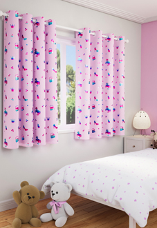 Charm Eyelet, Pink - Ready Made Curtains